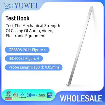 IEC60065 Testhaken Edelstahl Rechtwinkel für mechanische Festigkeitstests