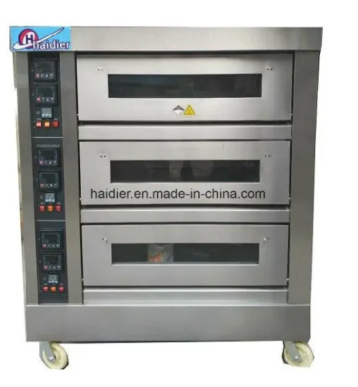 Commercial Bakery 3 Deck 6 Tray Stone Deck Oven Price