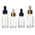 Luxe lege Essentiële olie -druppelaar Glassfles Timpel Deksel 5 ml tot 150 ml voor Cosmetics Skin Care Serum Packaging