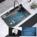 Modern Style Brass Pull Down Faucet Kitchen Sink