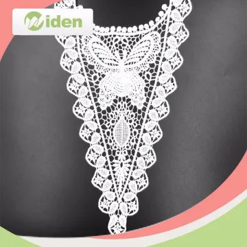 Ladies Kurta Design Lace Neck Collar, Lace Collar, Chemical Lace Tops