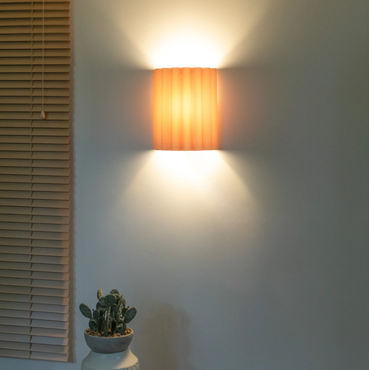 Microfibre shade LED light bulb wall lamp (11)