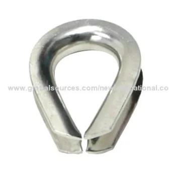 Wire rope thimbles, G411, 3mm-48mm, blue zinc plated, other types are available