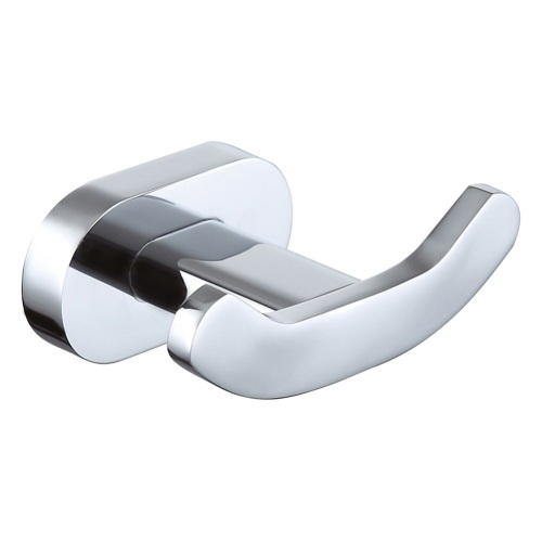 Bathroom Double Robe Hook Chrome