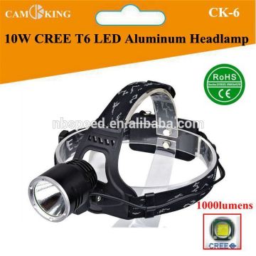 CREE XM-L T6 HIGH POWER LED,1000LMS,10W Aluminum Headlamp,4xAA Batteries