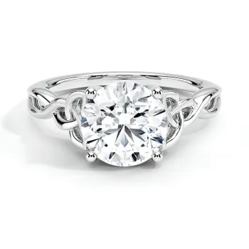 2 Carat E VVS2 Round Cut Solitaire Engagement Ring