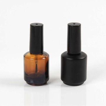 Empty custom round glass 15ml nail polish bottle