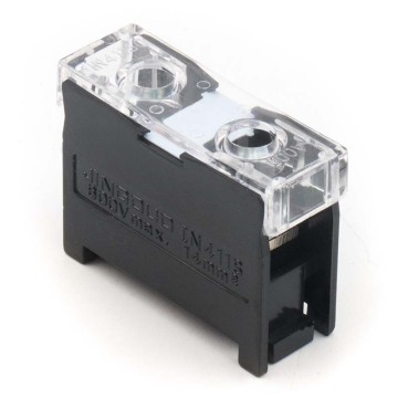 Din Rail Terminal Block 1P 60A 600V PC Material High Current Wiring Terminal IN411BK