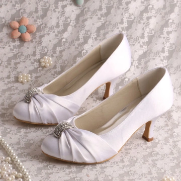 silver mid heel bridesmaid shoes
