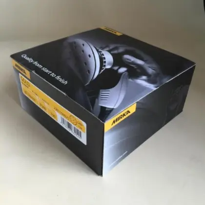 MIRKA Round Sandpaper, Yellow, 6 Inches, 15 Holes