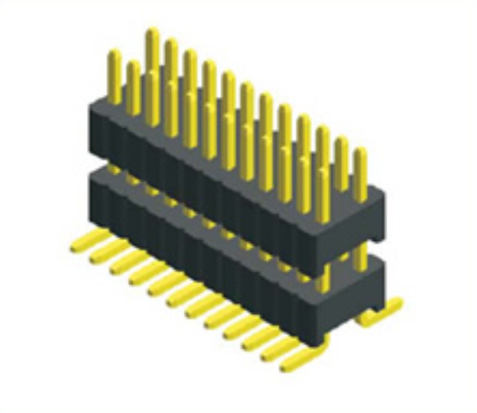 1.27X2.54mm Pitch Dual Row Double Plastic SMT