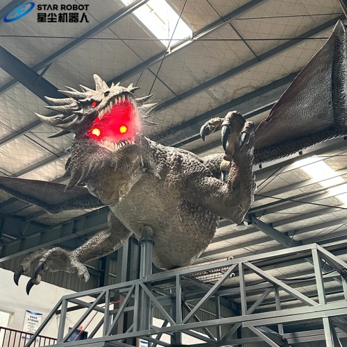 Kepala naga mekanikal untuk memaparkan taman tema