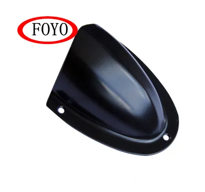 FOYO Marine Hardware Large Black Coated Marine Stainless Steel Midget Wire Vent Cover Clam Shell