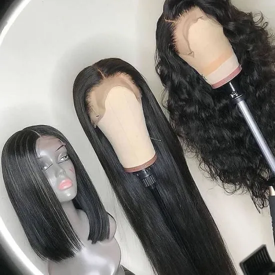 180 Density Deep Wave 13X6 Lace Front Wig Bleached Knots Brazilian Human Hair With Baby Hair
