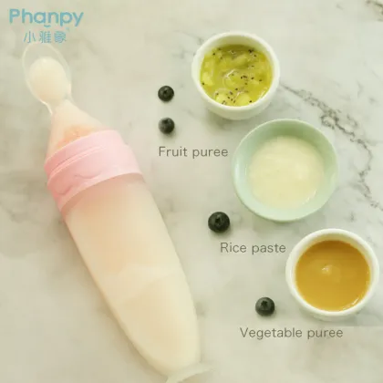 Baby Utensils Squeeze Spoon Feeding From Factory Directly