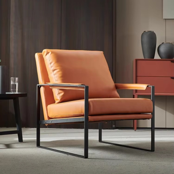 Luxury Single Leather Sofa for Living Room Comfort