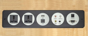 Multi-functional zinc alloy wall socket with AV& VAG interface