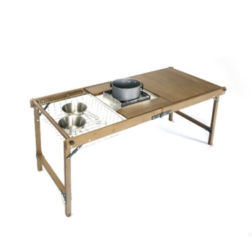 Modern Customized Outdoor Folding Bamboo Picnic Table for Camping and BBQ