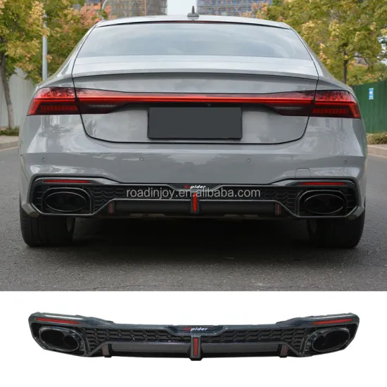 Rs7 Rear Diffuser with Tail Pipe Gross Carbon Fiber for Audi A7/S7/A7L 2019-2023