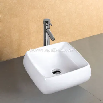 White Glazed Ceramic Bathroom Art Basin