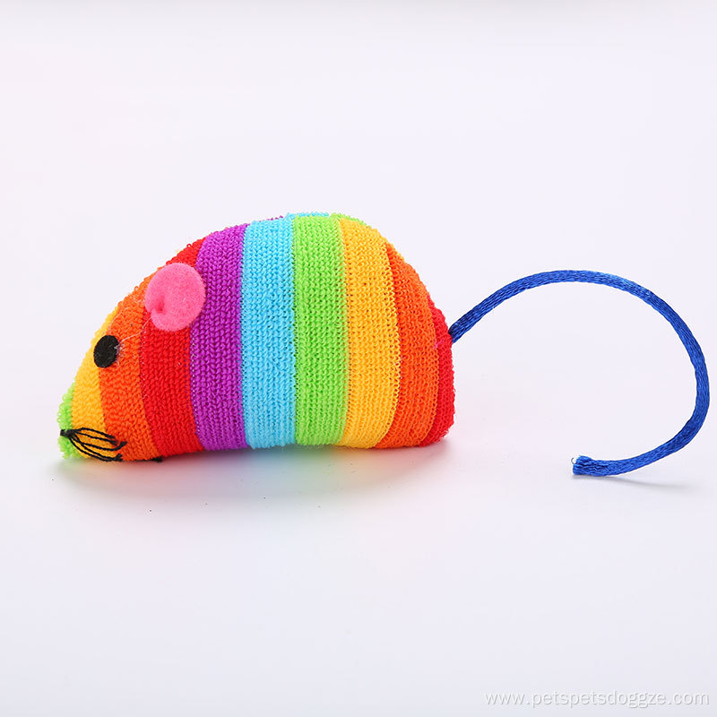 Wholesale Rainbow Color Mouse Cat Toy Pet Toy