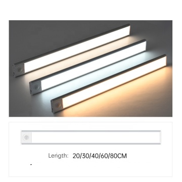 Sensor de movimiento PIR inalámbrico LED bajo las luces del gabinete para la noche