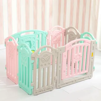 Wholesale 6+2 Kids Playpanels: Portable Foldable Plastic Play Yard and Playpen for Indoor Fun