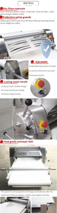 Mini Manual Patisserie Boulanger Laminador Laminoir 520 - 220V Dough Sheeter Machine