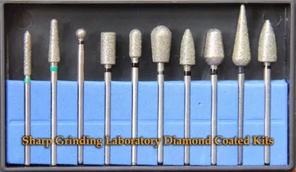 dental instruments sharp grinding laboratory diamond coated kits