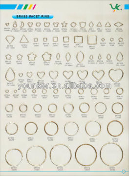 Brass Metal Facet Decoration Ring In different shape