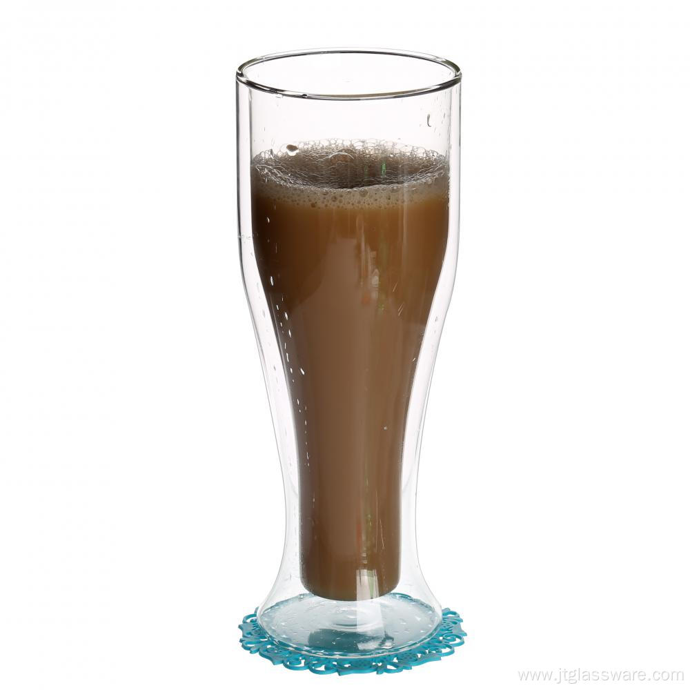 Double Wall Thermal Glass Drinkware For Coffee