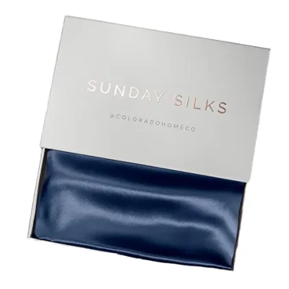 100% Mulberry Pure Silk Pillowcase - Organic, Non-Toxic, Embroidered Silk Pillow Case