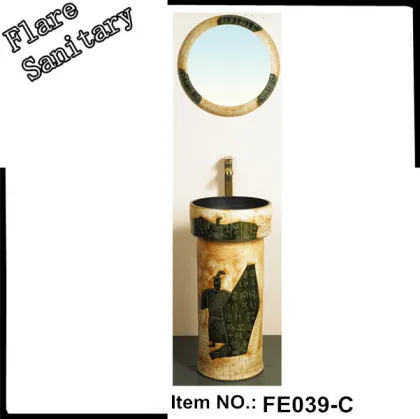 ceramic sanitary ware big Size column Stand Basin