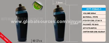 Nalgene Clear 600mL Water Bottles, Made of Plastic Material