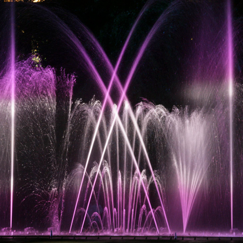 outdoor water fountains with light for sale