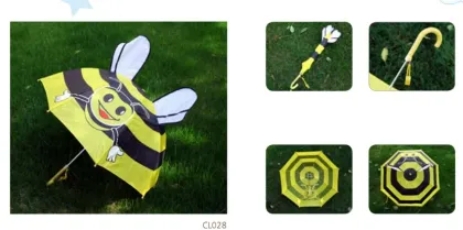 Bee cartoon children umbrella with whistle