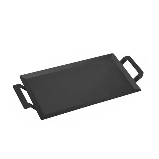 High Quality Carbon Steel Pizza Steel Rectangular Baking Tray for Outdoor Camping