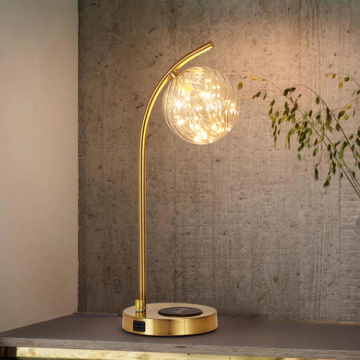 Guzhen Modern Golden Shining Starry Lustre Lampada da tavolo