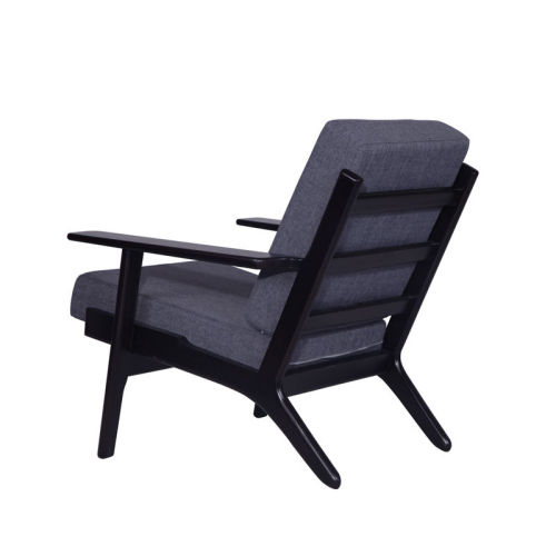 Comfy Hans Wegner Plank Wood Lounge Chair