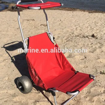 Aluminum Folding Fishing Beach trolley cart with balloon wheels