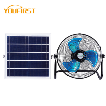 Adjustable Solar-Powered Portable Table Fan