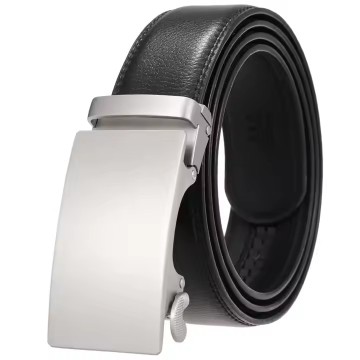 Wholesale Automatic Buckle Ratchet Custom Men's Genuine Leather Belt