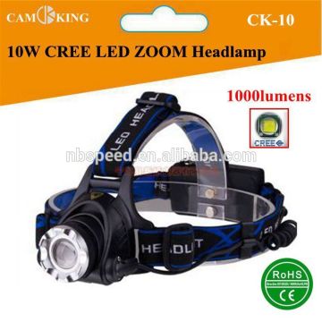 CREE XM-L T6 HIGH POWER LED,1000LMS,10W Aluminum Headlamp,4xAA Batteries