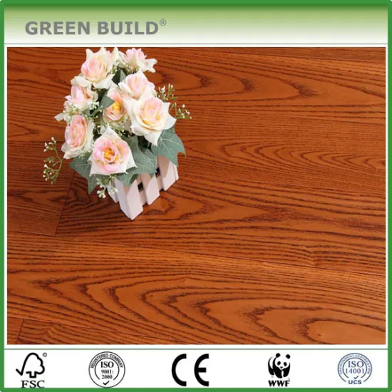 Flexible Ash Hand scraped Yellow Solid Wood Flooring
