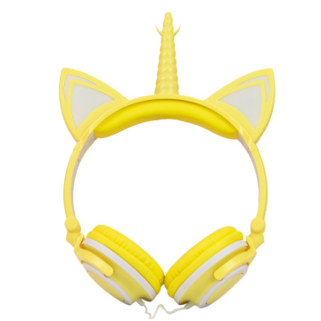 Licorne filaire casque filles musique écouteurs stéréo