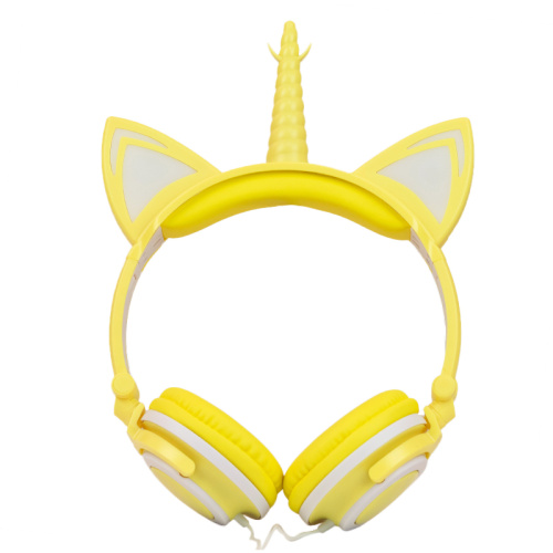 Licorne filaire casque filles musique écouteurs stéréo