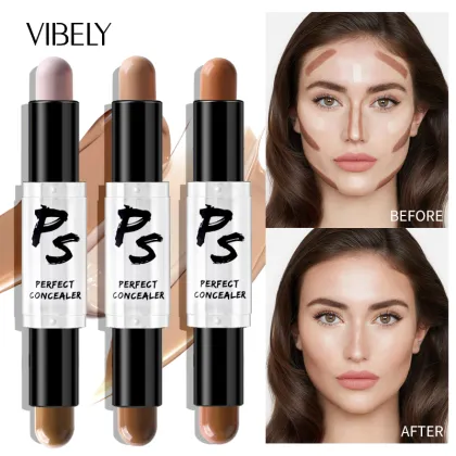 Double Head Highlighter Concealer Stick for Contouring and Shadow