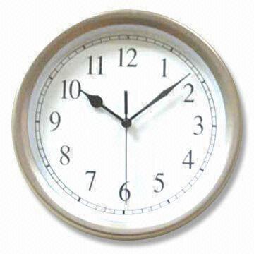 Metal Wall Clock, Measuring 8 Inches, Available in Various Colors and Finishes