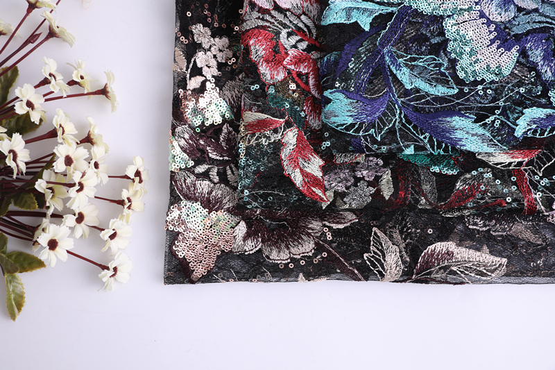 3mm Spangle Embroidery Fabric
