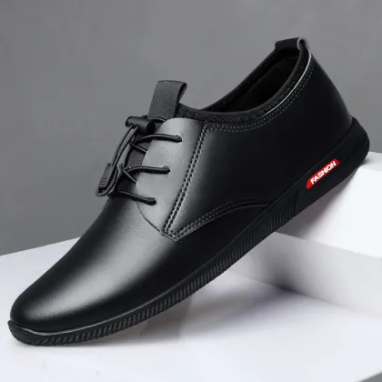 XY Leather New Pointed Leather Shoes: Mens Versatile Casual Business Shoes